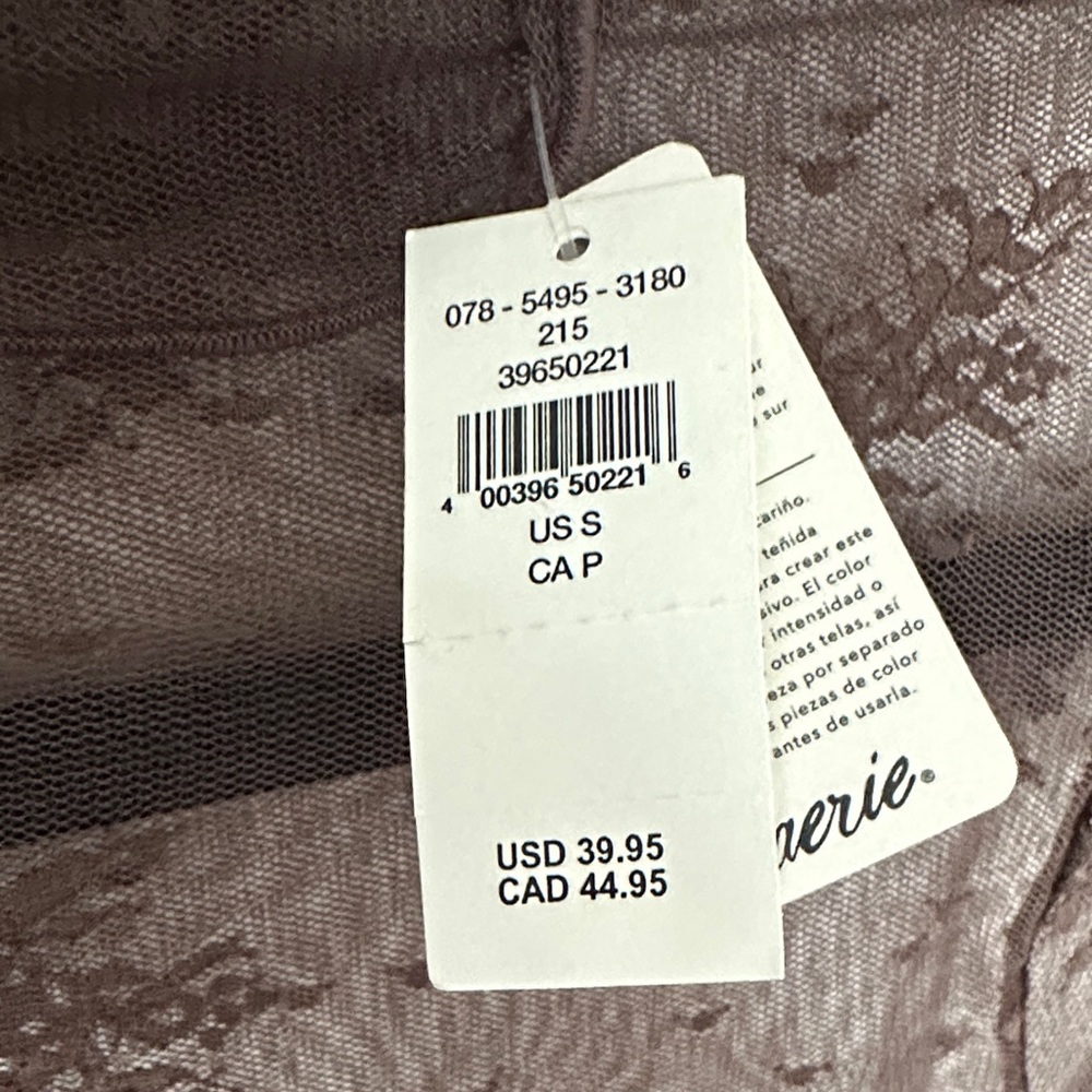 Aerie Sheer Chocolate Lace Blouse - Picture 3 of 3